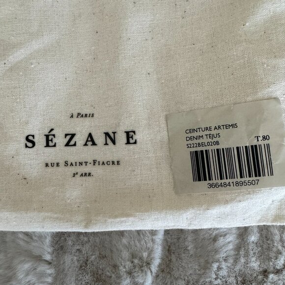 Sezane Artemis Belt, T. 80, Denim Tejus - Picture 4 of 4